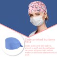 thumbnail image 3 of Gourd Caps Nurse Durability Pure Color Button Professional Professional Assorted Colors Tie Back Work Uniform Operating Hats L33, 3 of 6
