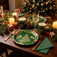 thumbnail image 6 of Zynviq 10pc Christmas Paper&nbsp;Plates 9in Christmas Tree Disposable Paper Plates Paper Green Round Reusable Party Supplies And Decorations, 6 of 6