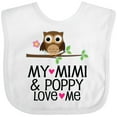 thumbnail image 3 of Inktastic Mimi and Poppy Love Me Grandchild Owl Girls Baby Bib, 3 of 4
