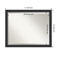 thumbnail image 4 of Corvino Black Narrow Beveled Wood Bathroom Wall Mirror, 4 of 10