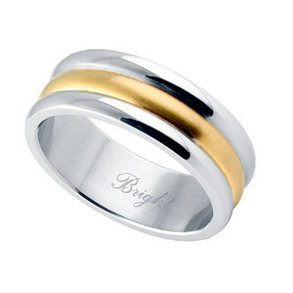 Gold Center - Mens Wedding Rings Wedding Bands for Men Size 9, 10, 11, 12  