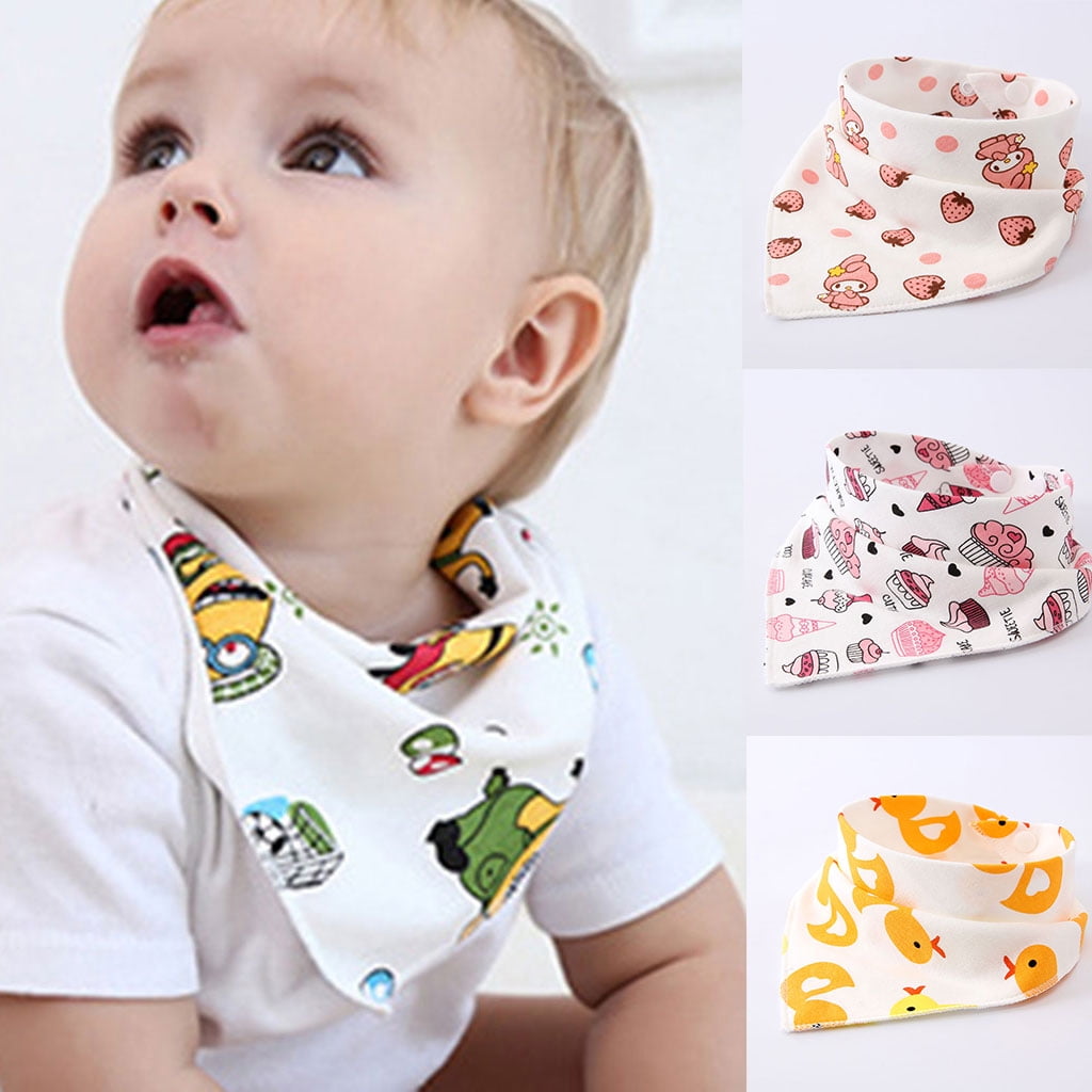 Baby Bib Kids Pure cotton Blend Gauze Saliva Towel Bib Feeding Triangle Bandana 