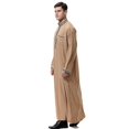 thumbnail image 2 of Hombres Islámicos Sauditas Musulmanes Túnica Larga Dubai Árabe Thobe Kaftan Ropa, 2 of 4