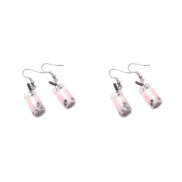 Minnieouse 1 par de pendientes de té de la leche divertidos y elegantes para niñas colgantes colgantes colgantes accesorio de moda para chicas Type2 NO2 Minnieouse CBP303957