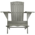 thumbnail image 3 of Safavieh Breetel Outdoor Chairs w/ Wine Glass Holder, Set of 2-Grey, 3 of 7
