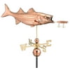 35" Grand Luxury Handcrafted Polished Copper Bass and Lure Weathervane