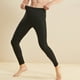 thumbnail image 5 of Pantalones térmicos de polar cepillado de doble cara para hombre, de color sólido, ajustados y cálidos, para clima frío, de nailon, 5 of 9