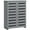 Dark Grey, variant on HOMCOM Shoe Storage Cabinet with Slatted Doors for 15 Pairs of Shoes Brown