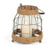 Elements 11" Wire And Twine Hurricane Lantern