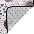 thumbnail image 4 of YFYANG 36"x24" Non-Slip Flannel Carpet Doormat, Living Room Bedroom Office Decorative Area Rugs, Indoor Purple Heart Abstract Flower Texture Floor Mats, 4 of 7