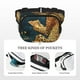 thumbnail image 5 of Fotbe Leopard Reading Tarot Cards Cangurera Cuadrada con Estampado de Doble Capa, Bolsa de Cintura Ajustable Mini para Hombres y Mujeres, 5 of 9