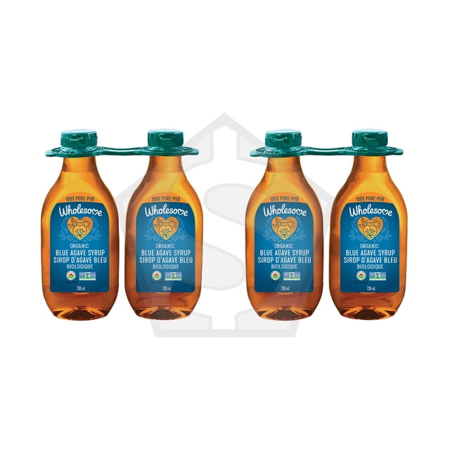 Wholesome Sirop d'Agave Bleu Biologique - Lot de 2