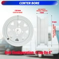 thumbnail image 4 of Gravee 2 Pack 4.80-12 4.80x12 480-12 4.80-12 Trailer Tires with 12'' Rims, 4 Lug on 4'', Load Range C, 6PR (480-12 with 4lug), 4 of 8
