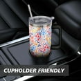thumbnail image 7 of Colorful Flowers 40 OZ Tumbler Cup with Lid and Straw for Water Iced Tea Coffee Smoothie and More, 7 of 7