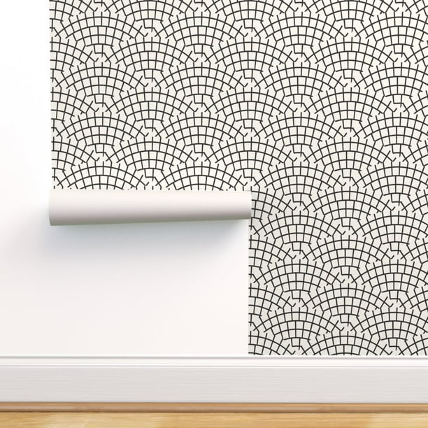 PeelandStick Removable Wallpaper Tile Mosaic Black White Modern