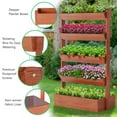thumbnail image 4 of FICISOG 5 Tier Vertical Raised Garden Bed, Wooden Tiered Planter Box, Modern Freestanding Plant Flower Rack, Herb Vegetable Flower Planting Box Shelf for Indoor Patio Balcony, 4 of 9