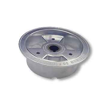 6" AZUSA Tri-Star Wheel, One Half Only, With 1" Steel Insert, 1" ID, 1/4" Keyway