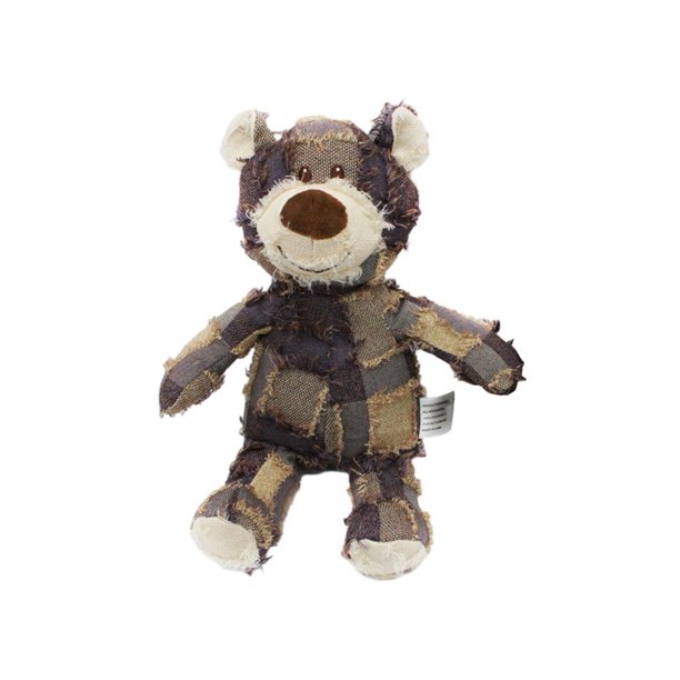 Juguete para perro con forma de oso, novedad, suave y resistente para la salud dental del perro (marrón claro S