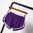 thumbnail image 4 of ZQUUVOU Women's Shorts Elastic Waist Solid Casual Athletic Shorts(Purple,3XL), 4 of 4