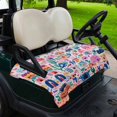 thumbnail image 2 of Golf Cart Seat Covers for 2 Seater, Colorful Spring Floral Soft Microfiber Cart Seat Towel Blanket, Summer Botanical Cactus Absorbent Breathable Non Slip Bench Seats Protector for Golf Course 51"x31", 2 of 9