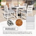 thumbnail image 4 of Euroco Outdoor Dining Table and Chairs for 4 Persons, Patio Table Set for Courtyards, Balconies, White, 4 of 7