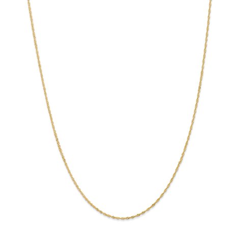 Roy Rose Jewelry 14K Yellow Gold 1.10mm Singapore Chain Necklace ~ Length 14'' inches