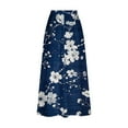 thumbnail image 4 of Xixinqiwan No Boundaries Women's and Women's Plus Skirts,Women's Boho Long Skirts Flowy High Waist Floral Maxi Skirt Summer Regular Trendy Skirts, 4 of 5