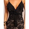 thumbnail image 5 of Black-2 Lace Mermaid Evening Dress With Open Back And Ruched Detail, 5 of 28