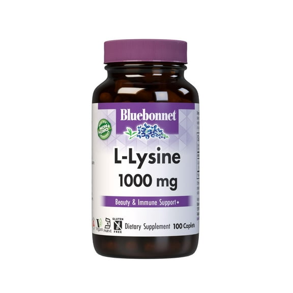 Bluebonnet Nutrition L-Lysine 1000mg Caplets, 100 Count