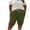 Green-a-shorts, variant on Women's Plus Size Knee Length Shorts, Faux Cotton Linen Cuffed Hem Shorts, Drawstring Fashion Summer Sports Bottoms L-5XL