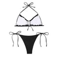 thumbnail image 2 of Ensemble Bikini Deux Pièces pour Femmes Haut Triangle Licou Maillot de Bain String String, 2 of 7