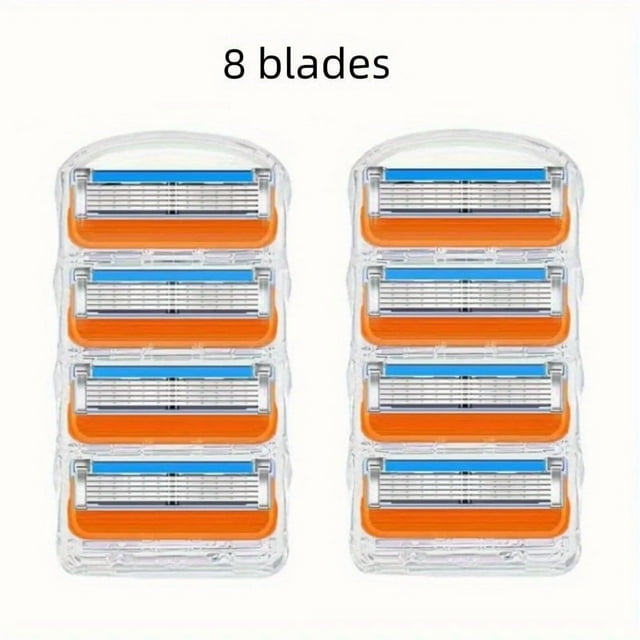 Sharp 5-layer Razor Blades, 36/24/12/8/4pcs Replacement Blades, Vintage Wet Shave Shaving Double Blade Safety Razor, Skin Protection Classic Razor
