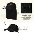 thumbnail image 6 of American Trends Mens Sun Hat with Neck Flap UV Protection Waterproof Fishing Hat Portable Safari Hat Black, 6 of 7