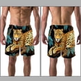 thumbnail image 3 of luoweisi Men's Beach Shorts Quick Dry Swim Trunks with Mesh Lining Leopard L, 3 of 5