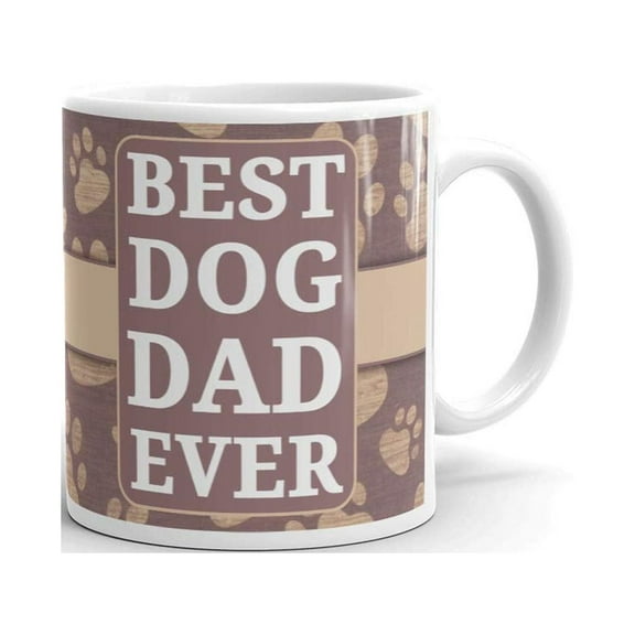 Best Dog Dad Ever Funny Coffee Tea Ceramic Mug Office Work Cup Gift 11oz