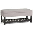 thumbnail image 1 of Cosmopolitan 44" WD Storage Ottoman Bench in Cloud Gray Linen Look Fabric, 1 of 8
