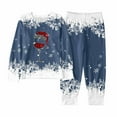 thumbnail image 3 of REDARER Kids Christmas Pajama Set, Printed Long Sleeve Pajamas with Collar, Festive Family Sleepwear for Boys and Girls,Size:9-10 Years, 3 of 9