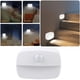 thumbnail image 2 of 1 unidad de luces nocturnas con sensor de movimiento LED que funcionan con pilas, sin cables, para pegar en lámparas, escaleras y paredes de la cocina, color blanco. Pilas 3 AAA no incluidas., 2 of 8