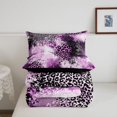 thumbnail image 5 of Homewish Purple Leopard Print Twin Comforter Sets,Animal Theme Bedding Set,Black Reversible,2-Piece,1 Comforter and 1 Pillowcase, 5 of 7