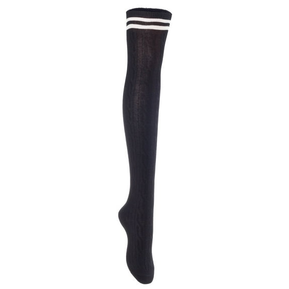 Lian LifeStyle Women's 4 Pairs Adorable, and Ultra-Soft Thigh High Cotton Socks Size 6-9 LW1023 Black,Coffee,DarkGrey,Khaki 4c1