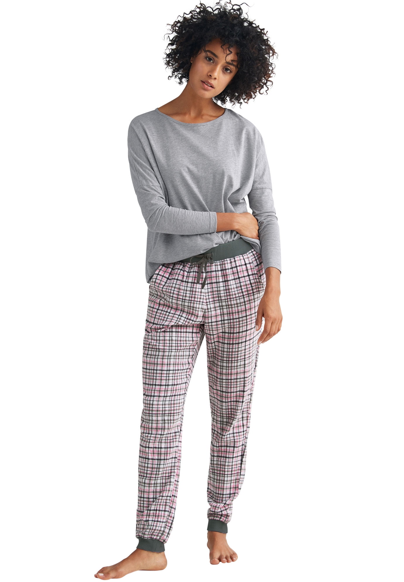 Ellos - ellos Women's Plus Size Plaid Flannel Sleep Pants Pajama ...