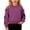 1Purple67, variant on XAOFW Kids Sweatshirts Fuzzy Lined Long Sleeve Warm Bowknot Solid Color O-Neck School Sport Trendy Party Night Tops