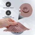 thumbnail image 3 of Uxcell 3packs Shower Drain Hair Catcher Round and Convex Drain Strainer for Shower, Pink, 3 of 5