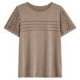 thumbnail image 3 of SUNBS Blouses for Women Short Sleeve Lace Tops Dressy Casual Tees, Sizes S-2XL, 3 of 10