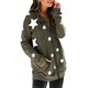 thumbnail image 2 of Sudaderas con media cremallera para mujer, estampado de estrellas, manga larga, casual, suelto, con cordón, tops con bolsillo Zhivalor WMZY-688-10, 2 of 4