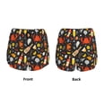 thumbnail image 3 of Gukieu Seafood And Drinks Print Women's Sports Shorts with Drawstring Elastic Waistband for Running, Yoga, Fitness-XX-Large, 3 of 7