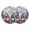 Light Gray Dark Blue, variant on Independence Day Gnomes Round 13 Inch Placemats Set of 2, Red Blue Floral Gray Wood HeatResistant Non Slip Place Mats for Dining Table, Wipeable Braided Kitchen Table Mats for Housewarming
