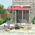 thumbnail image 2 of UltraShaeds 10 Feet Rectangular Patio Umbrella - Bright Red, 2 of 4
