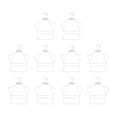 thumbnail image 4 of GROWTH TANK 10 Pcs Cintres de Maillot de Bain Présentoir de Lingerie pour Robe Collection Spectacle Séchage S, 4 of 9