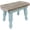 Robin's Egg Blue, variant on Farmhouse Wooden Step Stool - Rustic Solid Wood Design, 300lb Capacity, Sturdy Step Ladder for Kids, Kitchen, Bathroom, Vintage Home Decor
